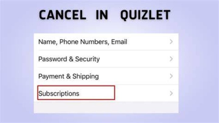 How to cancel quizlet subscription