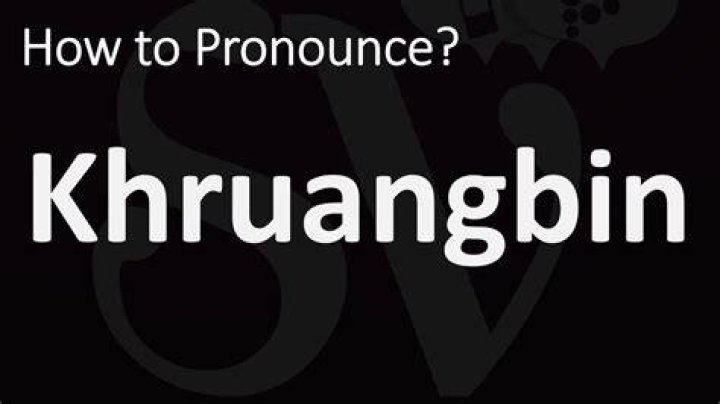 How to pronounce khruangbin