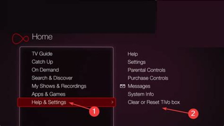 How to reset tivo box