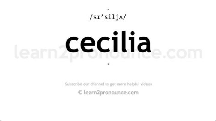 How to spell cecilia