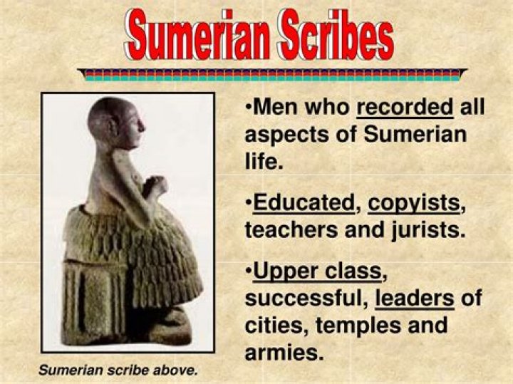 Why were scribes important in sumerian society